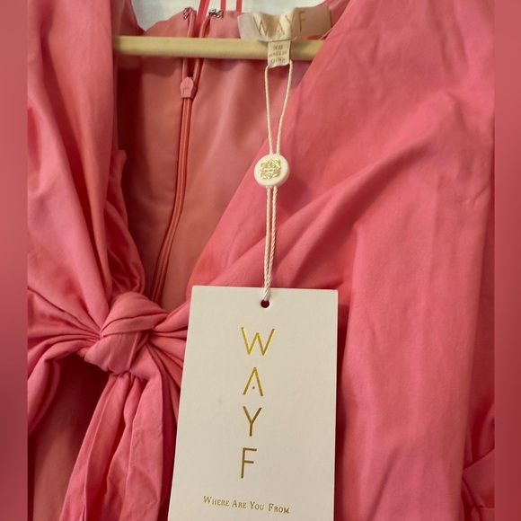 WAYF Pink Cut-Out Midi Dress Peggy - Picture 7 of 9